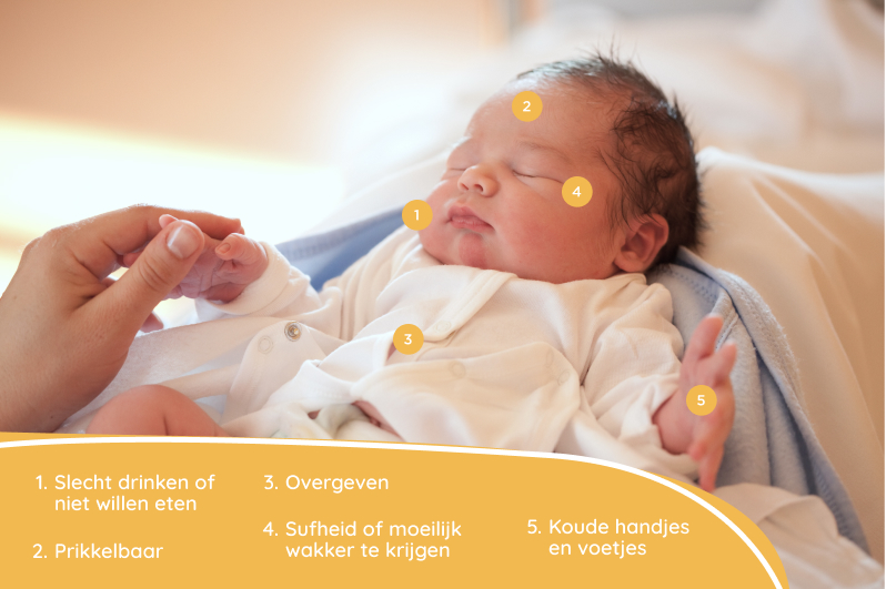 Baby's en meningitis door meningokokken